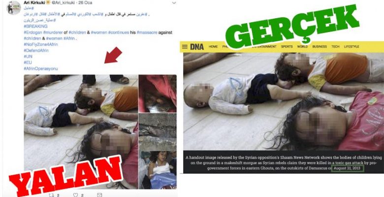Esed’in katliam fotoğrafları ‘Afrin yalanları’na malzeme oluyor