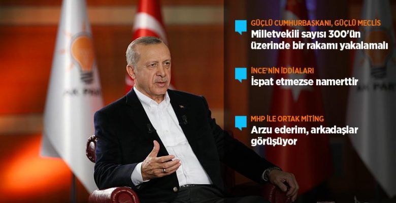 Cumhurbaşkanı Erdoğan: Güçlü bir cumhurbaşkanı istiyorsanız, güçlü bir Meclise de ihtiyacımız var
