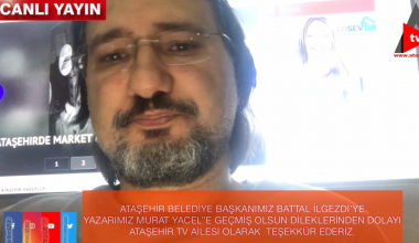 ATAŞEHİR TV AİLESİ ATAŞEHİR BELEDİYE BAŞKANI BATTAL İLGEZDİ’YE TEŞEKKÜR EDERİZ..
