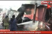 Ataşehir’de Mobilya Fabrikasında Korkutan Yangın.